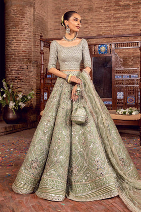 Pakistani Bridal Outfit in Choli and Lehenga Style